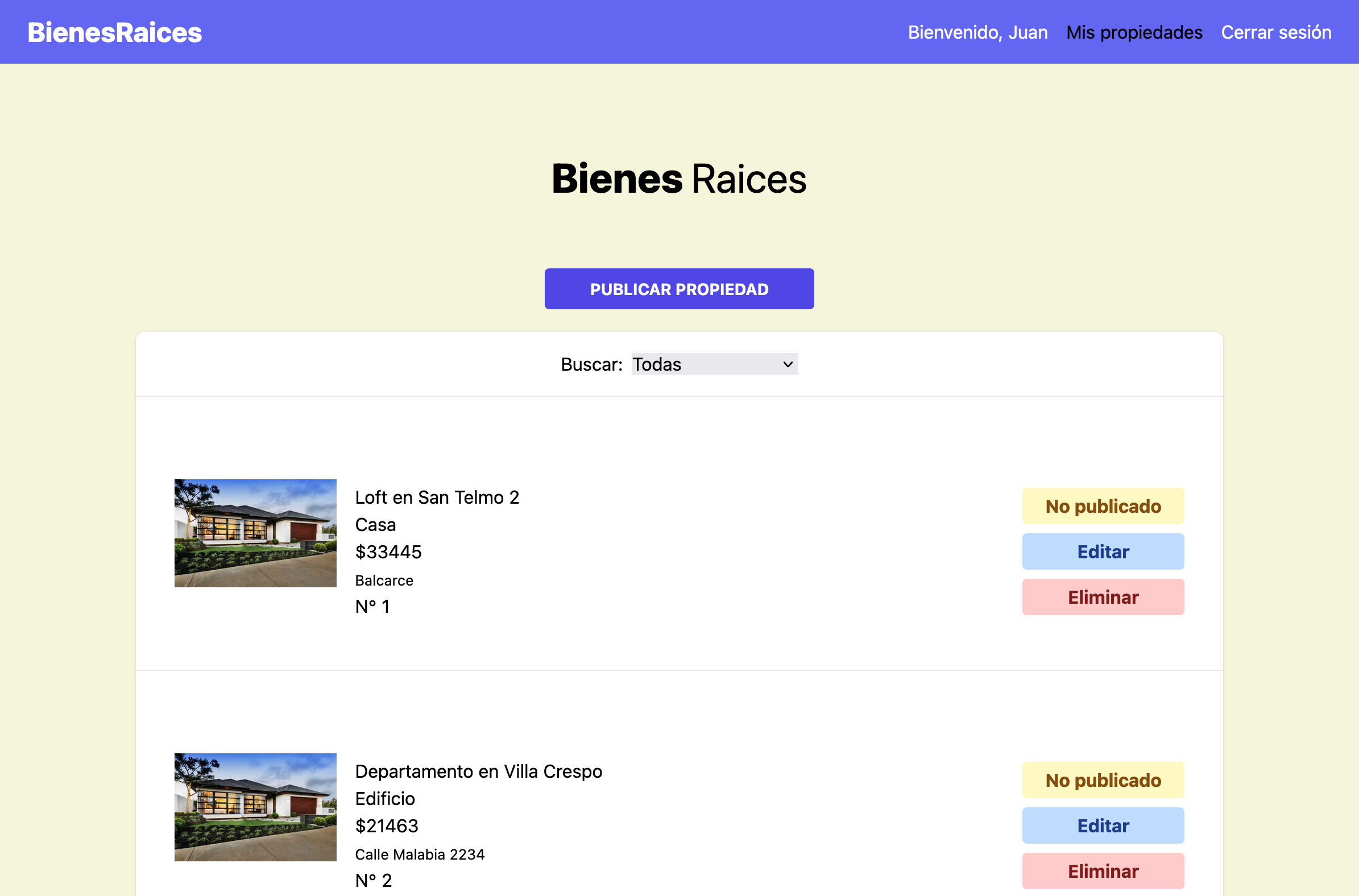 BienesRaices Monorepo