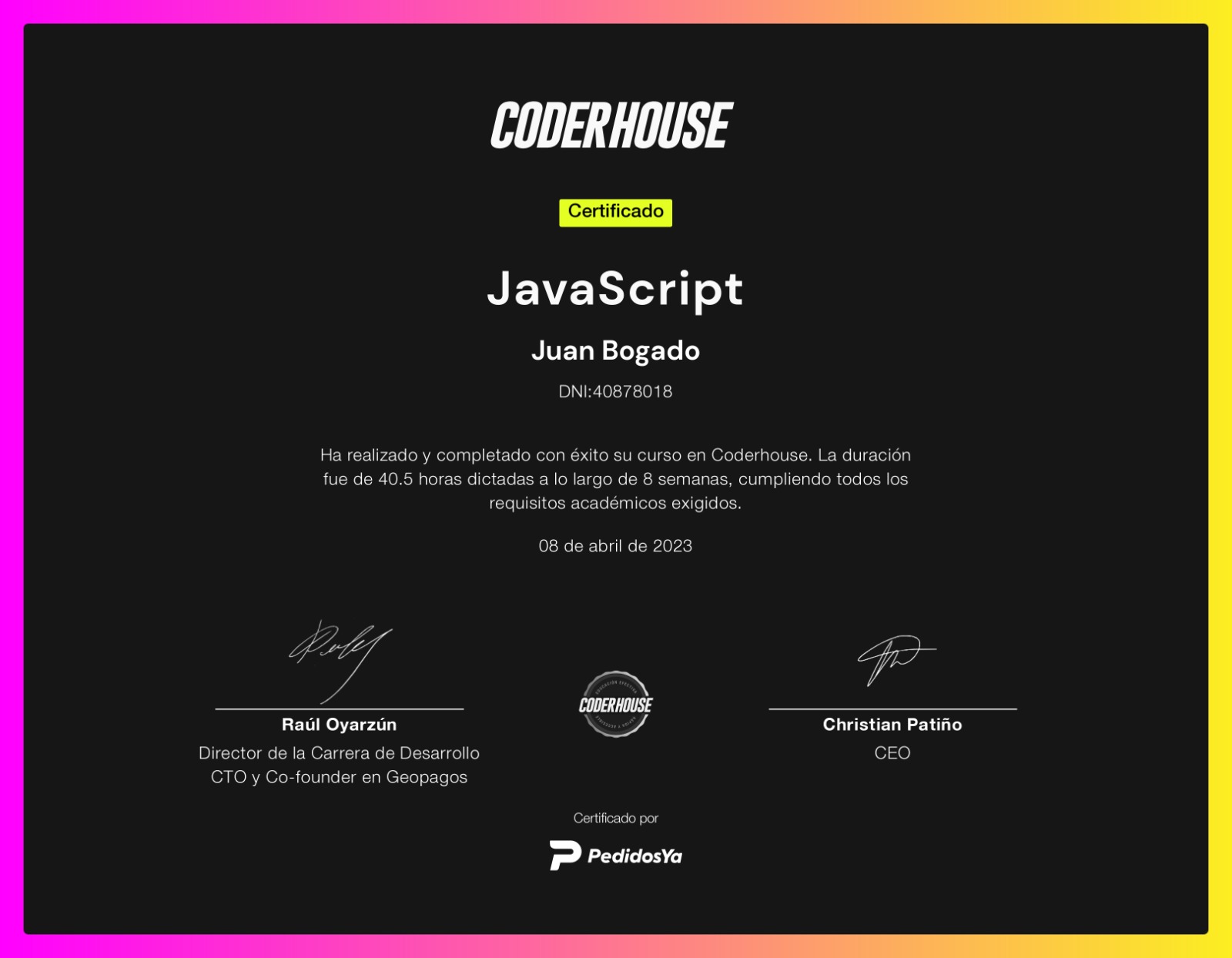 Certificación de JavaScript Developer